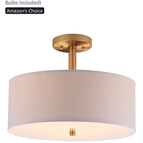 BRAND NEW IN BOX Safavieh Modern Gold and White Ceiling Light Fixture - Picture 7 of 7